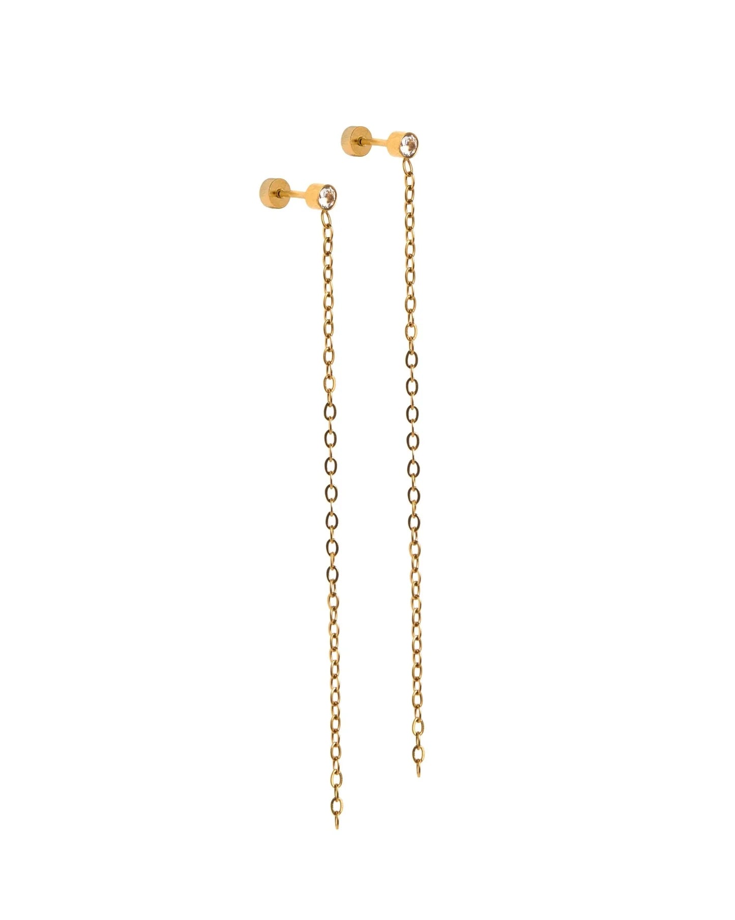 Screwback Stud Earrings - Darby Duster Gold