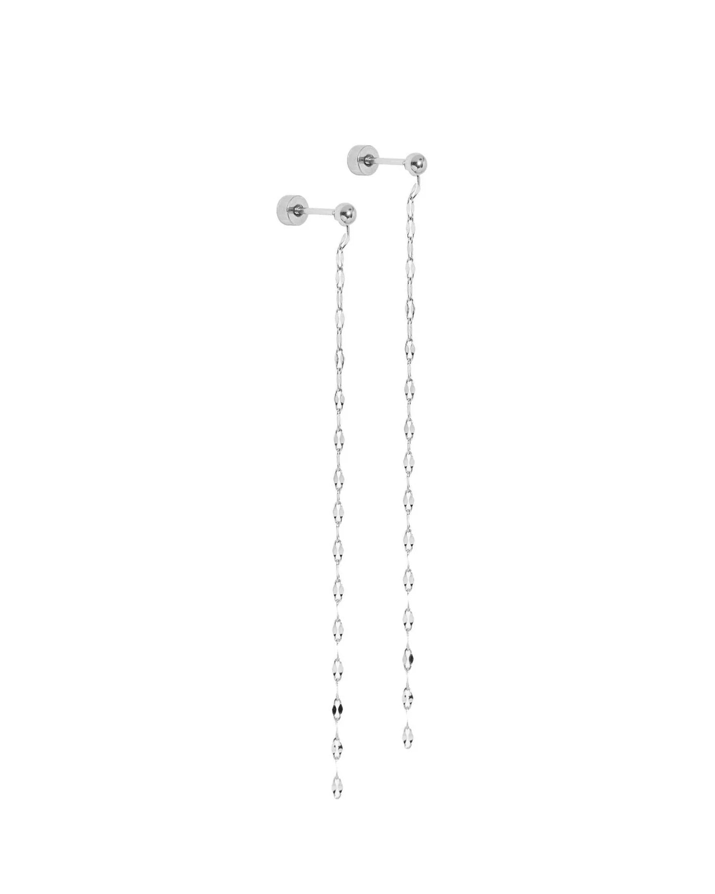 Devin Duster Silver - Screwback Stud Earrings