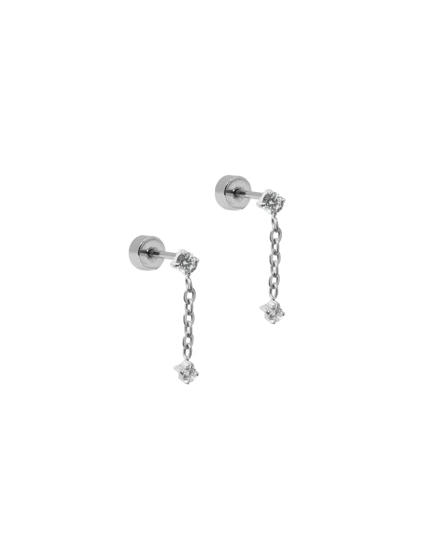 Screwback Stud Earrings - Holland Silver
