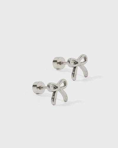 Sadie Bow Necklace - Silver
