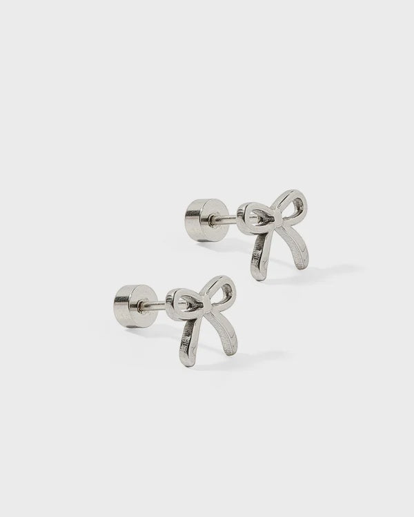Sadie Bow Necklace - Silver