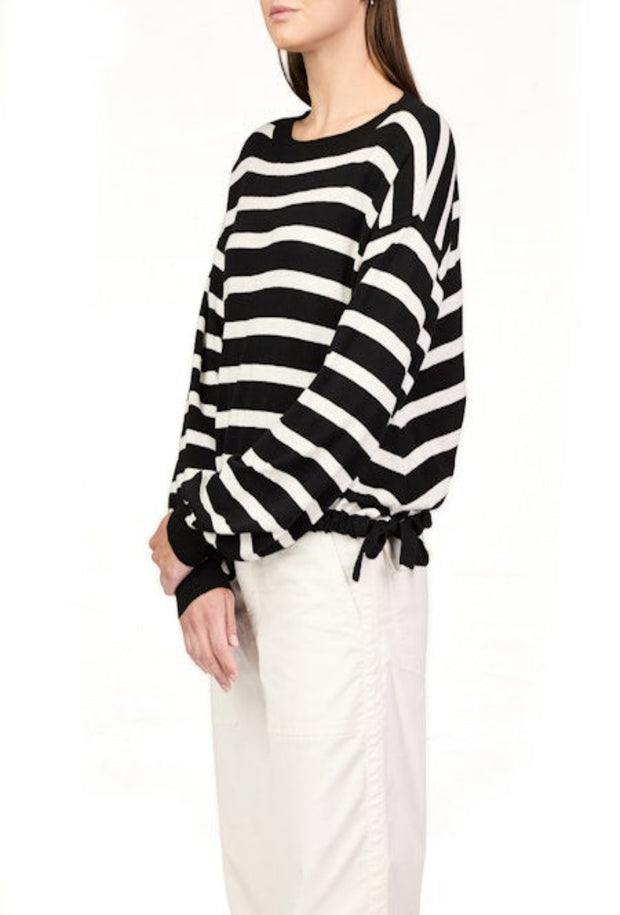 Side Tie Chalk - Black/Chalk Stripe