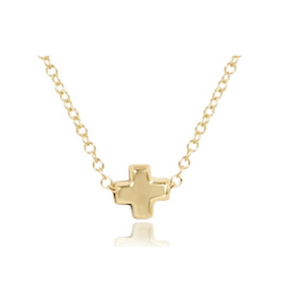 egirl 14" Necklace Gold - Signature Cross Small Gold