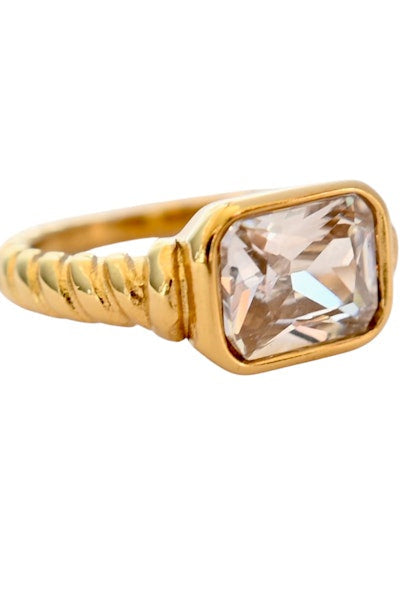 Clear Intent Ring - Gold