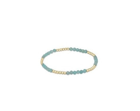 Blissful Pattern 2.5mm Bead Bracelet - Amazonite