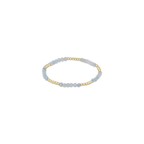 Blissful Pattern 2.5mm Bead Bracelet - Aquamarine