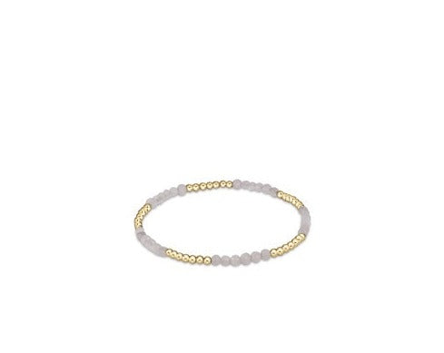 Blissful Pattern 2.5mm Bead Bracelet - Moonstone