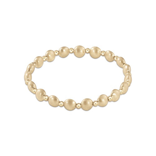 Extends - Honesty Gold Grateful Pattern 6mm Bead Bracelet