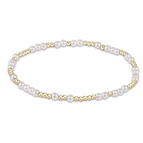 Extends - Hope Unwritten 3mm Bead Bracelet - Pearl