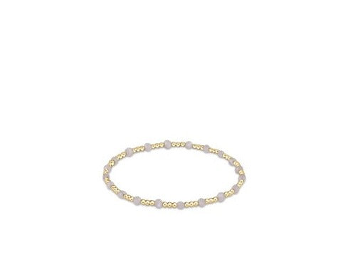 Gemstone Gold Sincerity Pattern 3mm Bead Bracelet - Moonstone