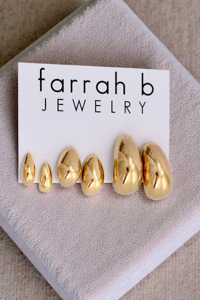 Triple Threat 3 Pack Stud Set - Gold