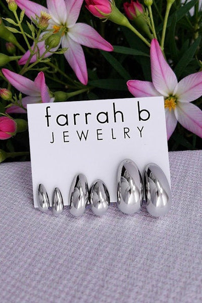 Triple Threat 3 Pack Stud Set _ Silver