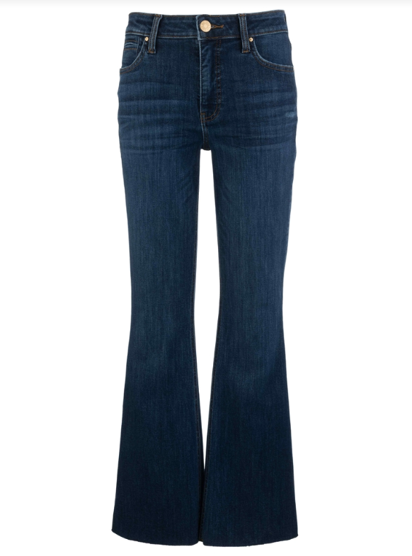 Stella High Rise Fab Ab Flare Raw Hem Jean  - Royalty