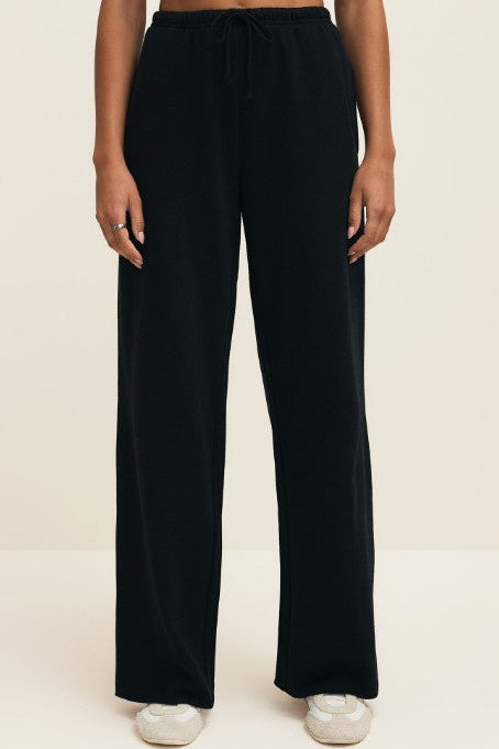 Downtown Wide Leg Sweatpant - Black