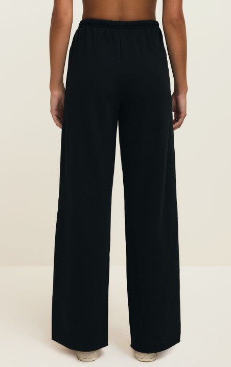 Downtown Wide Leg Sweatpant - Black