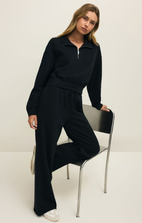 Downtown Half Zip Sweatshirt - Black