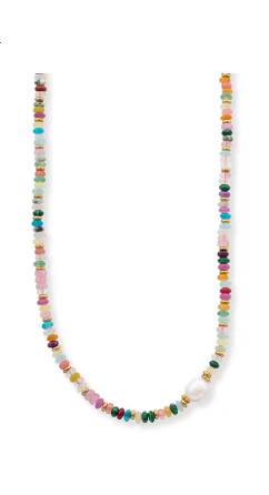 Taj Pearl Beaded Necklace - Multi