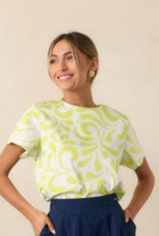 Tyler Top - Brush Strokes Print