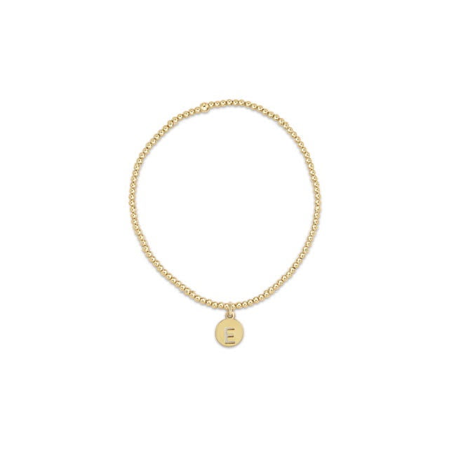 Classic Gold 2mm Bead Bracelet - Respect Small Gold Disc