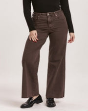 Fiona Wide Leg Super  High Rise - Mocha Brown