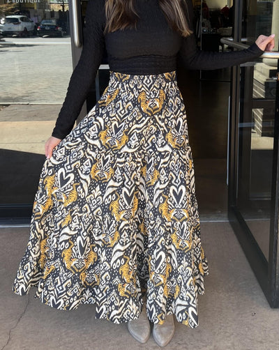 Savannah Skirt - Black Tiger