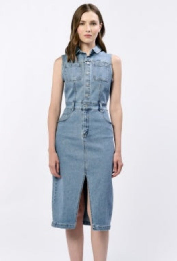 Trish Denim Dress - Oasis