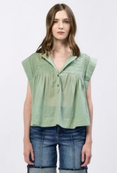 Shaya Top - Iceberg Green