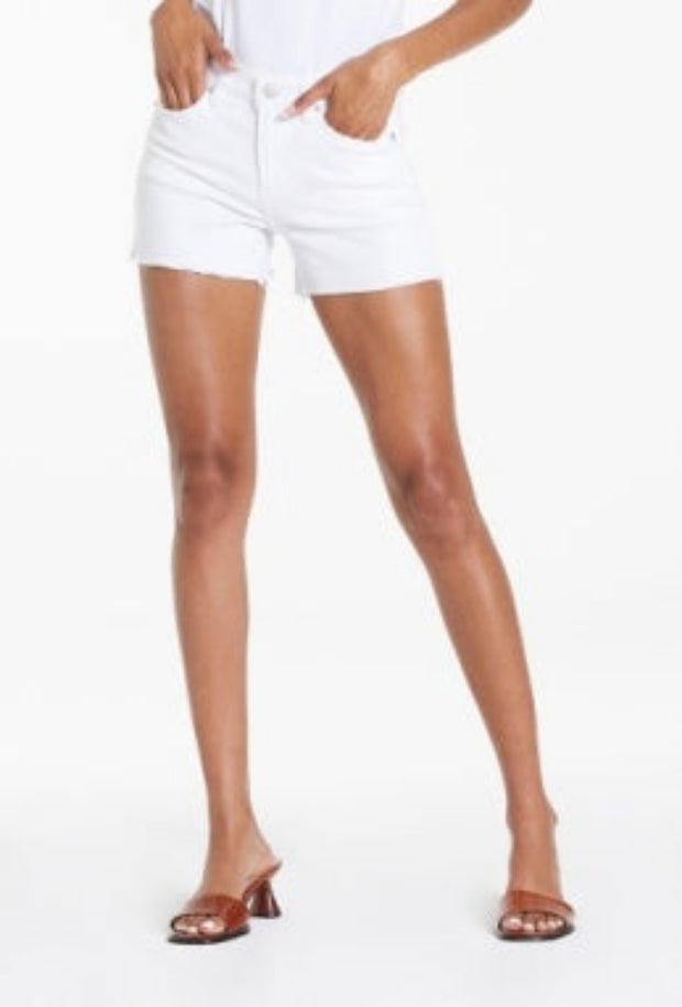 Ava Denim Shorts - White