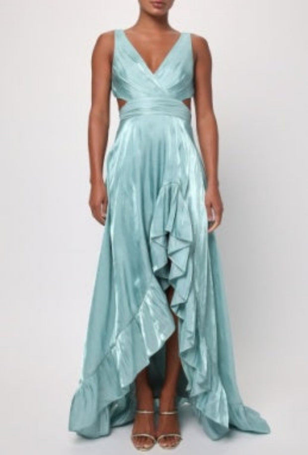 Rylee Satin Maxi Dress - Teal