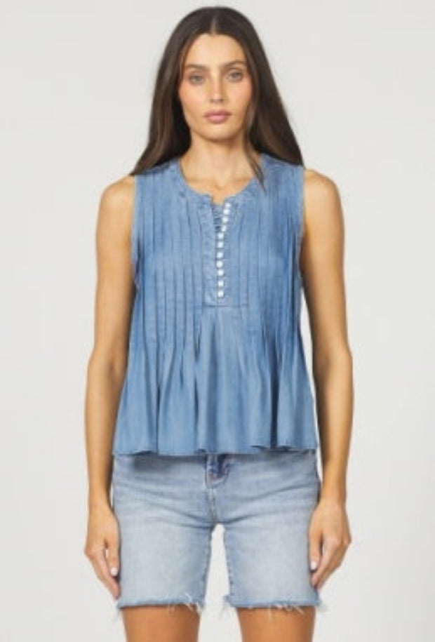Myron Tank - Bleached Denim