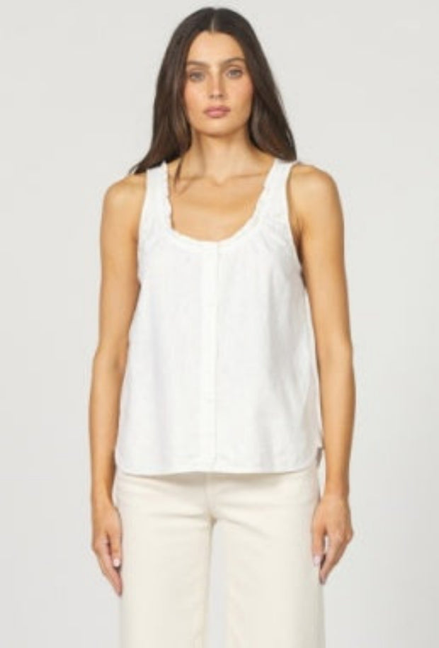 Rae Sleeveless Tank - White