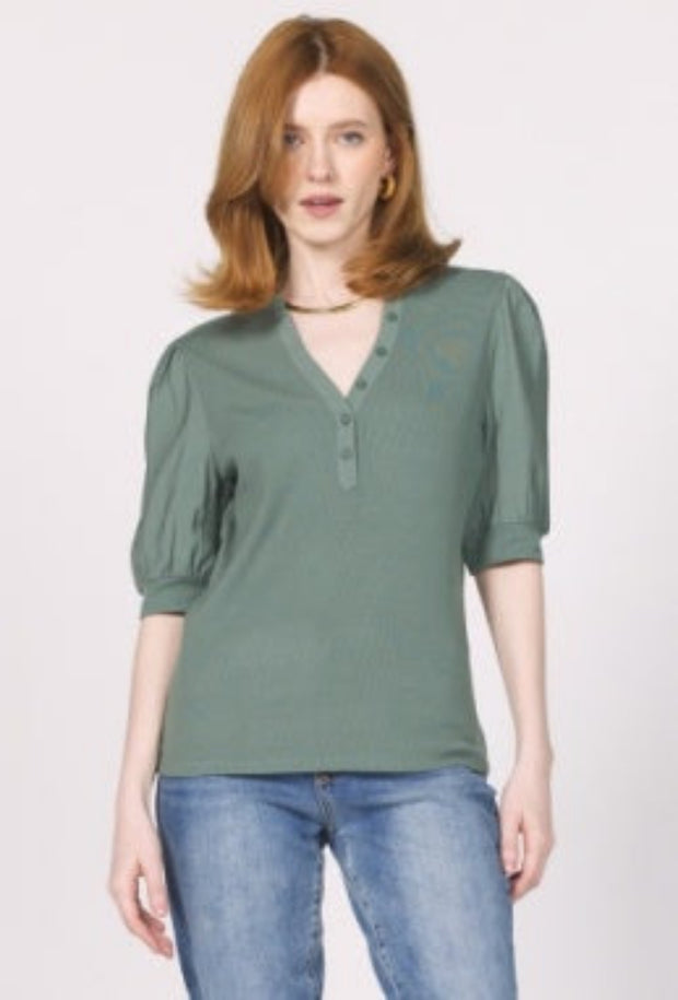 Tanner Short Sleeve Top - Slate Green