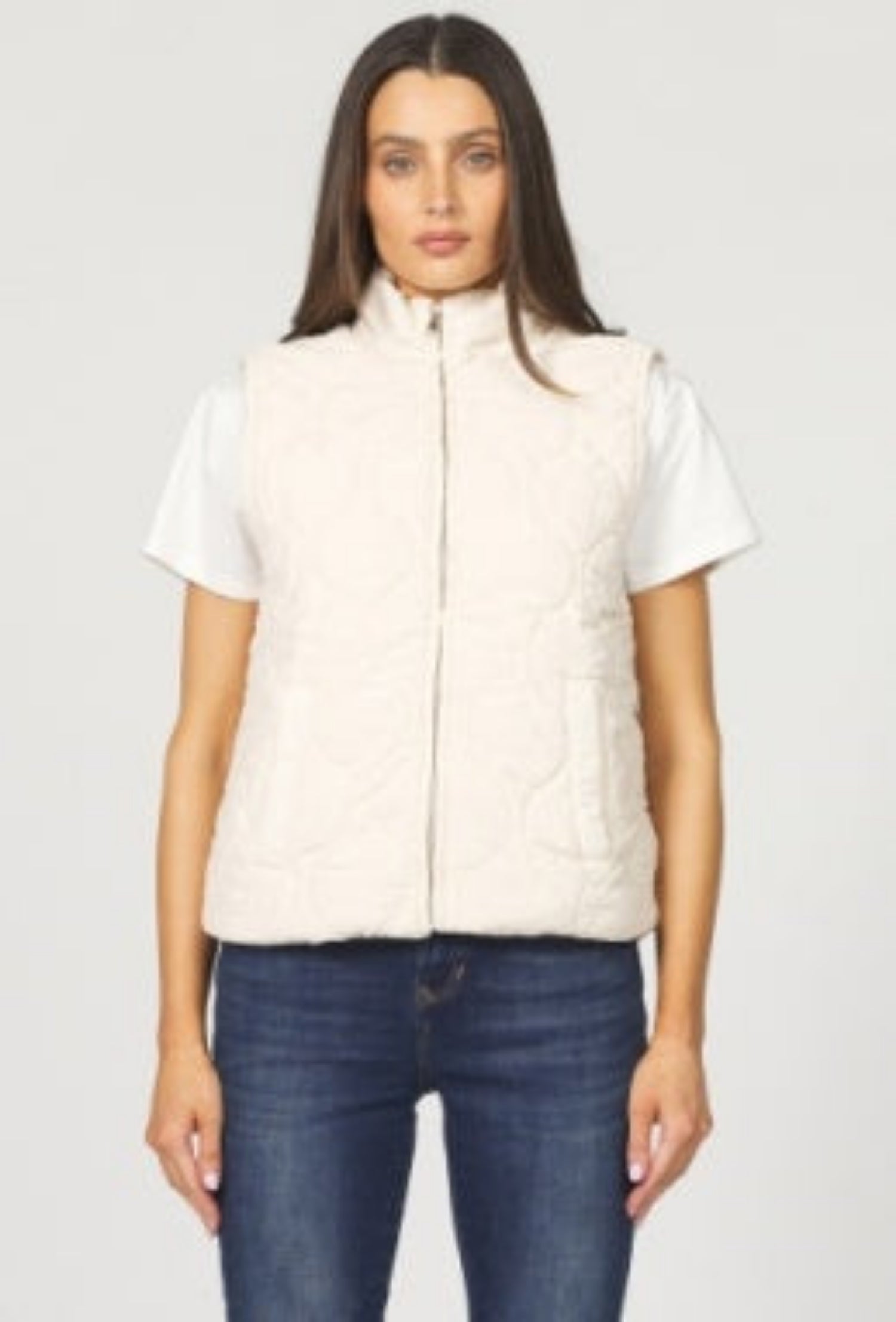 Hadley Vest - Washed Cream