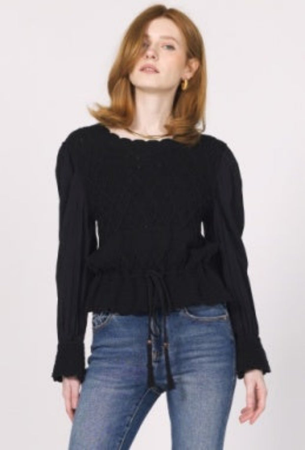 Marilyn Long Sleeve Sweater - Black