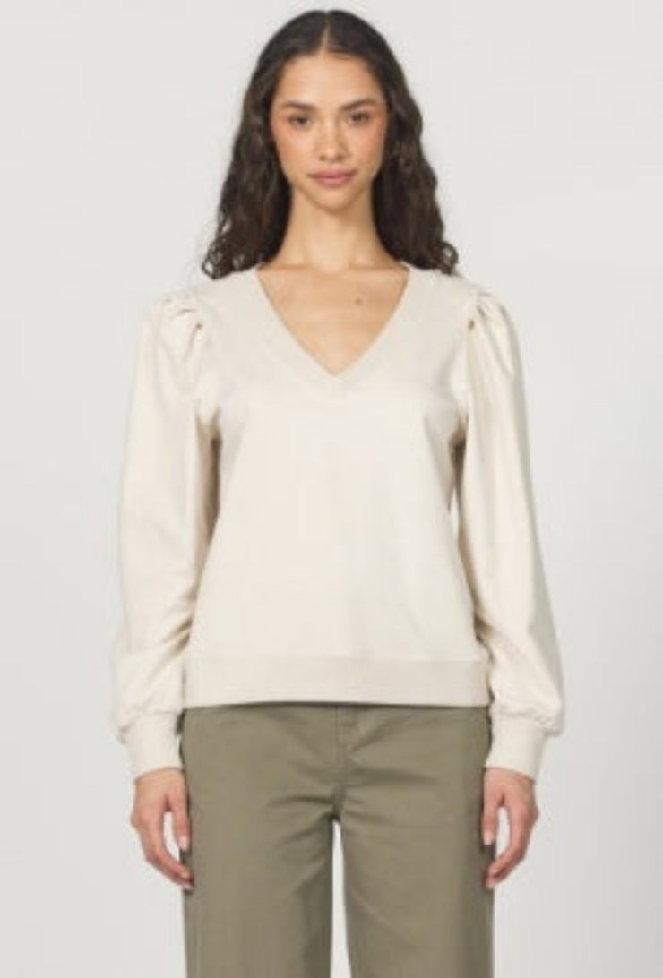 Sammi Long Sleeve Basic Top -  Oyster