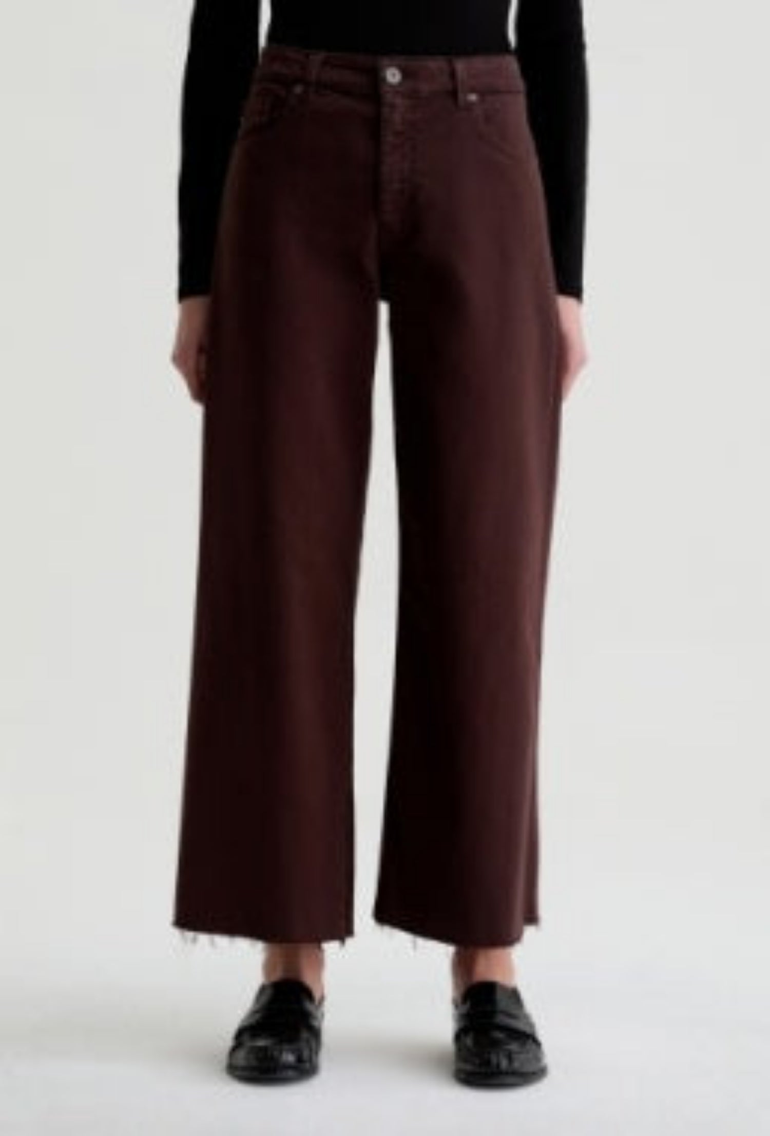 Saige Wide Leg Crop - Coffee Bean