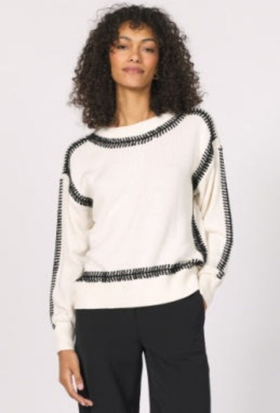 Zana Sweater - Cream/Black