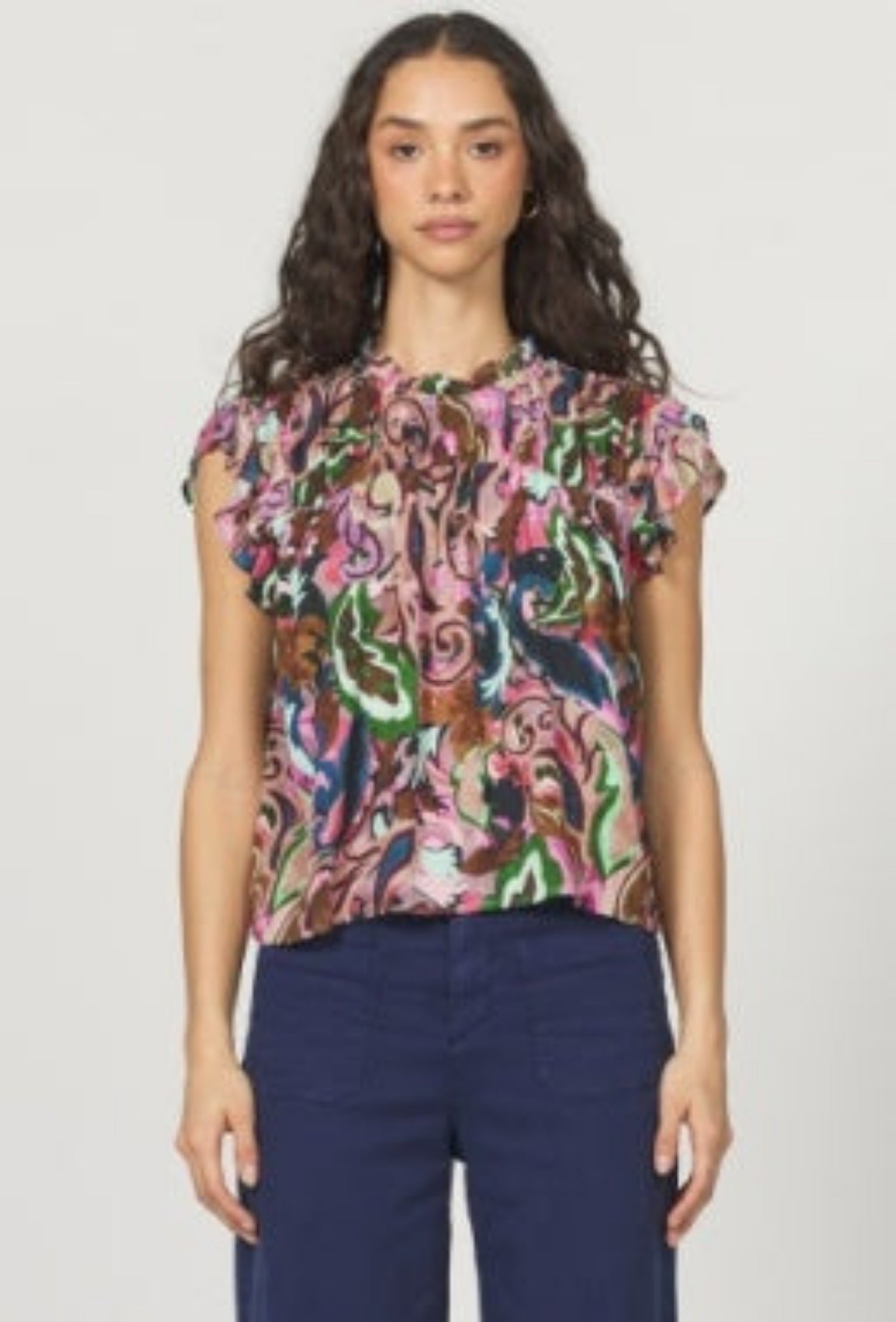 Camryn Printed Top - Twilight Paisley