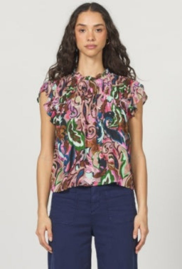 Camryn Printed Top - Twilight Paisley