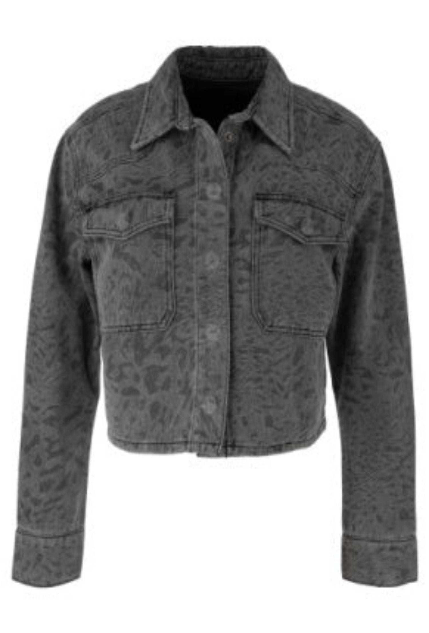 Miley Button Front Jacket - Grey