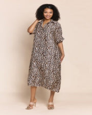 Tania Midi Dress - Leopard