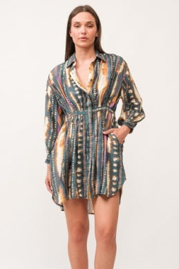 Gia Long Sleeve Mini Dress - Hedera