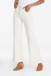 Fiona Wide Leg Denim Jeans - Wheat