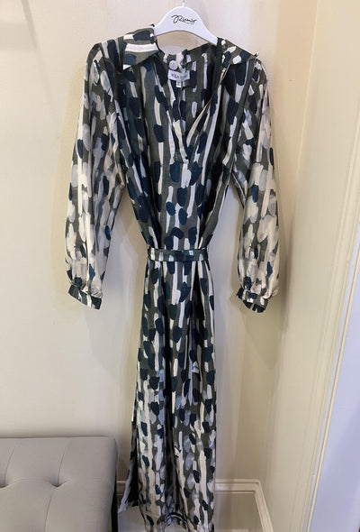 Saige Dress - Multi Olive