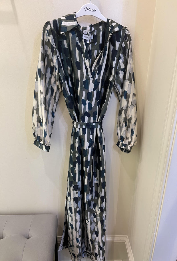 Saige Dress - Multi Olive