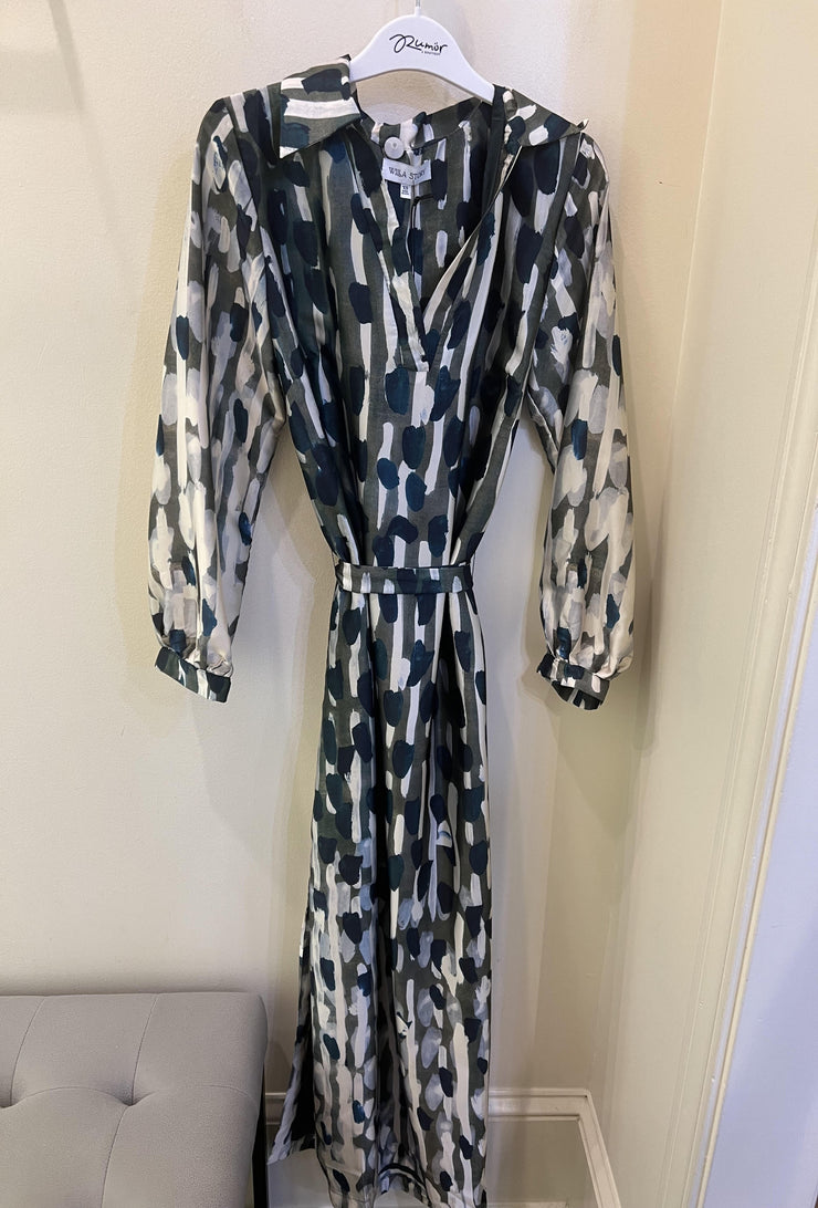 Saige Dress - Multi Olive