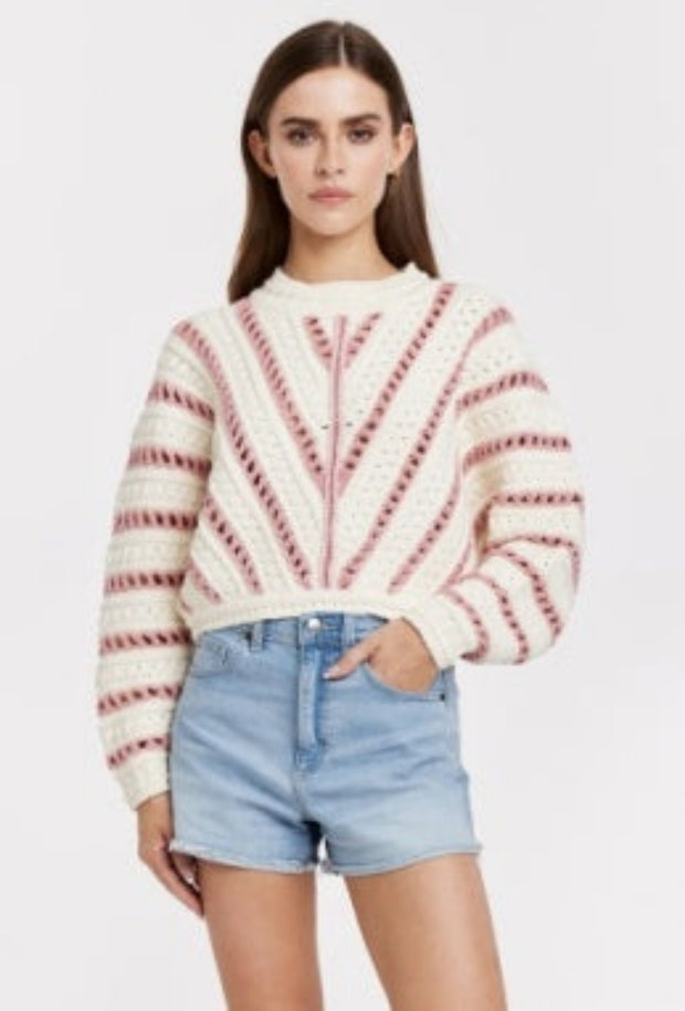 Haven Sweater - Cherry/Cream