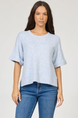 Catrina Short Sleeve Sweater - Coastline Blue