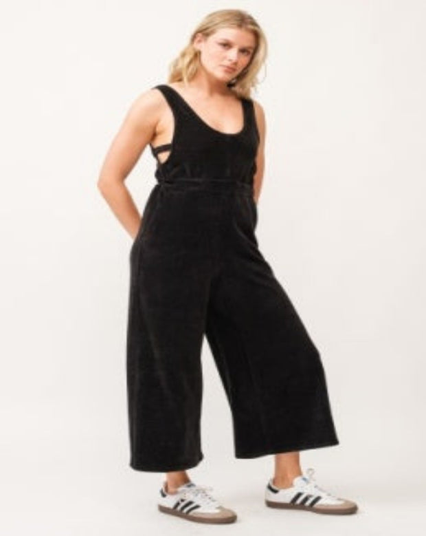 Sivan Black Corduroy Jumpsuit - Black