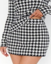 Tippi Mini Skirt - Houndstooth